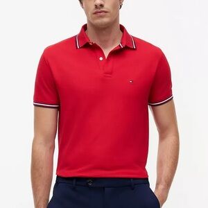 Tommy Hilfiger Men’s Regular Fit Tommy Wicking Polo in Primary Red Size Small